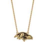 Baltimore Ravens Large Enamel Pendant w  Necklace