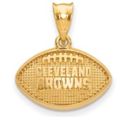 LogoArt Cleveland Browns Football Pendant