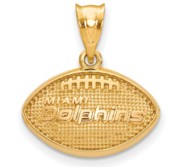 LogoArt Miami Dolphins Football Pendant