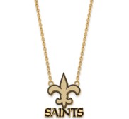 New Orleans Saints Large Enamel Pendant w  Necklace