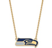 Seattle Seahawks Large Enamel Pendant w  Necklace