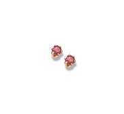 14K Yellow Gold Child s Genuine Ruby Birthstone Stud Earrings