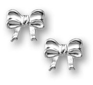 Sterling Silver Children s  Bow  Post Earrings