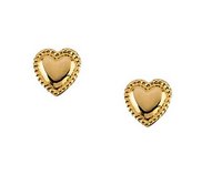 14K Yellow Gold Children s Heart Earring