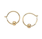 14K Yellow Gold Children s Hoop Earring W Beads