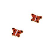 14K Yellow Gold Children s Butterfly Enamel Earring