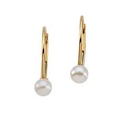 14K Yellow Gold Children s Cultured Pearl Earring