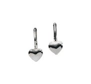 14K White Gold Children s Heart LeverBack Earring