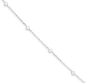 Sterling Silver Cultured Pearl Children s Bracelet