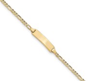 14k Yellow Gold Children s ID Curb Bracelet