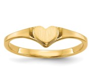 14k Yellow Gold Heart Children s Ring