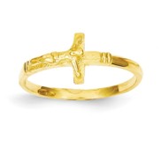 14k Yellow Gold Children s Crucifix Ring