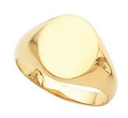 14k Gold Men s Round Signet Ring