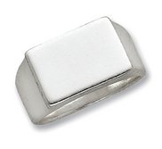 Sterling Silver Men s Rectangle Signet Ring