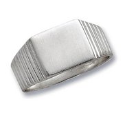 Sterling Silver Men s Square Signet Ring