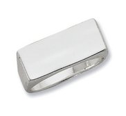 Sterling Silver Men s Rectangle Signet Ring