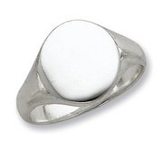 Sterling Silver Men s Round Signet Ring