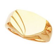 14K Gold Men s Shield Signet Ring