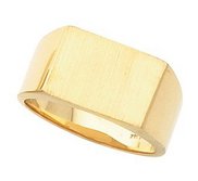 14K Gold Men s Rectangle Signet Ring