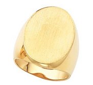 14K Gold Men s Oval Signet Ring