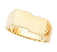 14K Gold Men s Rectangle Signet Ring