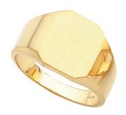 14k Gold Men s Octagon Signet Ring