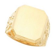 14K Gold Men s Square Signet Ring