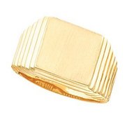 14K Gold Men s Square Signet Ring