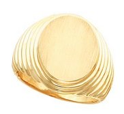 14K Gold Men s Oval Signet Ring