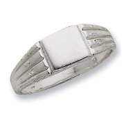 Sterling Silver Women s Square Signet Ring