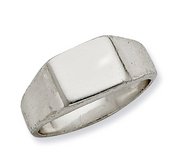 Sterling Silver Women s Square Signet Ring