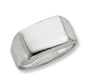 Sterling Silver Women s Rectangle Signet Ring