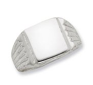 Sterling Silver Women s Square Signet Ring