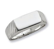 Sterling Silver Women s Rectangle Signet Ring