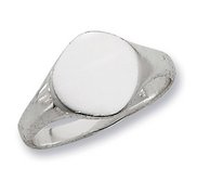 Sterling Silver Women s Round Signet Ring