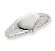 Sterling Silver Women s Heart Signet Ring