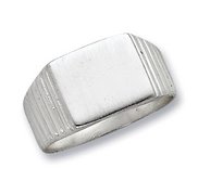 Sterling Silver Women s Square Signet Ring