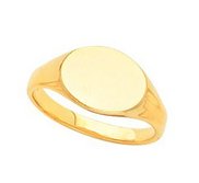 14K Gold Women s Oval Signet Ring