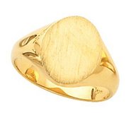 14K Gold Women s Oval Signet Ring