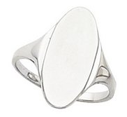 14K Gold Women s Oval Signet Ring