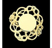 14K Gold Women s Oval Signet Ring with Filigree Design