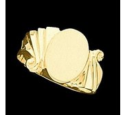 14K Gold Women s Oval Signet Ring