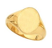 14K Gold Women s Oval Signet Ring