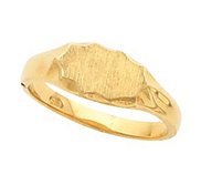 14K Gold Women s Oval Signet Ring