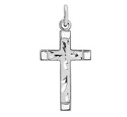 Sterling Silver Diamond Cut Cross