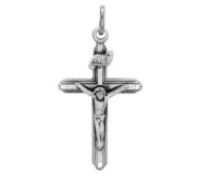 Sterling Silver Antique Crucifix Pendant