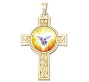 Confirmation Holy Spirit Cross Medal   Color EXCLUSIVE 