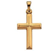 14K Yellow Gold Or White Gold Cross Pendant