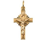 14K Yellow Gold Cross Pendant