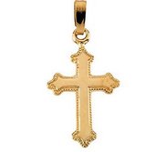 14K Yellow Gold Child s Cross Pendant